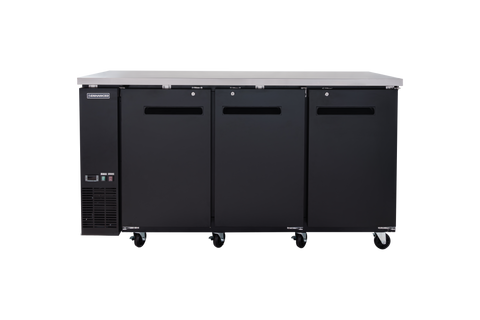 Enhanced Refrigeration EBB-24-72F-HC Enhanced 72" Back Bar Cooler, 3 Solid Doors