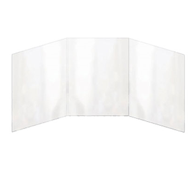 H. Risch, Inc. 300 8.5X14 Triple Panel Six View Clear Heat Sealed Menu Cover, 8-1/2" x 14"
