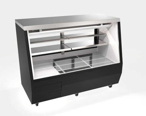 Enhanced Refrigeration EDDDC-71-HC Double Duty 71" Black Deli Display Case