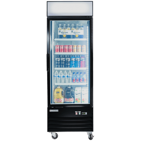 Enhanced Refrigeration EGDM-19R-HC Merchandiser Refrigerator, 1 Glass Door, Black Exterior