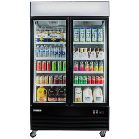 EGDM-35R-HC Enhanced Merchandiser Refrigerator, 2 Glass Doors