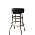BD301 Enhanced Barstool, Black Vinyl Button Seat-Enhanced Furniture
