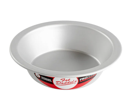PIE-6 Fat Daddio's Pie Pan, 6 in Dia x 1/2 in Deep , Aluminum-Fat Daddios