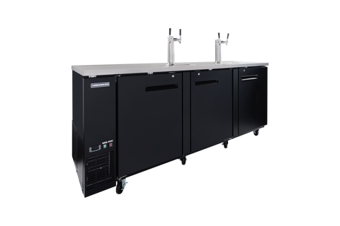 Enhanced Refrigeration EDD-4-HC Draft Beer Dispenser Refrigerator, 2-Towers, Black Exterior