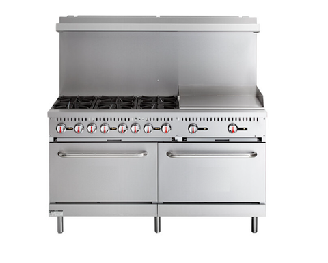 ER6-24G Enhanced 60" 6-Burner Range w/ 24" Grill & (2) Ovens