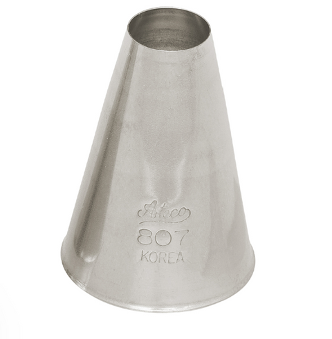 Ateco 807 Plain Pastry Tube Piping Tip, 0.56-Inch Round Opening, Stainless Steel
