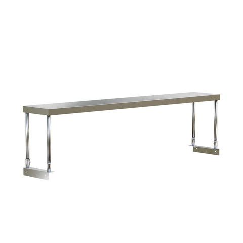 Enhanced Stainless Steel E-OS-1472 Single Over Shelf, 14" x 72" x 32" High, Stainless Steel