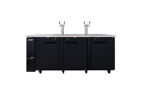 Enhanced Refrigeration EDD-4-HC Draft Beer Dispenser Refrigerator, 2-Towers, Black Exterior