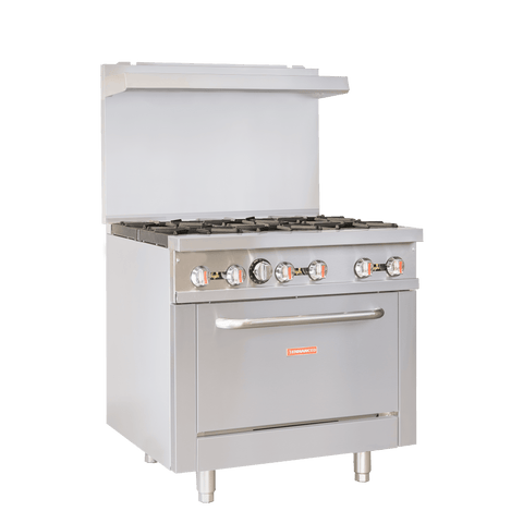 ER-6 Enhanced 36" Gas Range, 6 Burner with Oven-Enhanced Gas Equipment