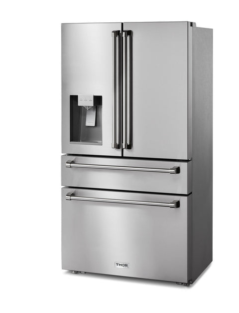 TRF3601FD Thor 36 Inch Professional French Door Refrigerator with Freezer Drawers-Thor Kitchen