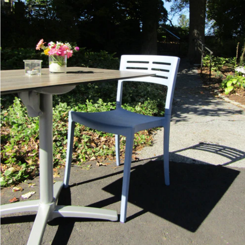 US637181 Grosfillex Stacking Side Chair French Taupe