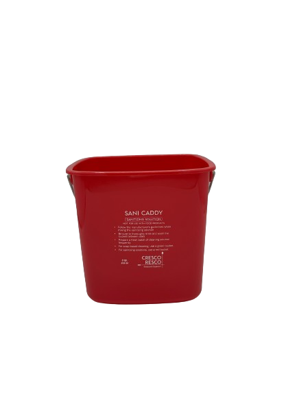 ECB-3R Enhanced Cleaning Pail, 3 qt, Red