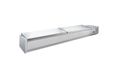 Enhanced Refrigeration CTSP-78-15-HC 78" W x 15" D Refrigerated Countertop Sandwich/Toppings Prep Station