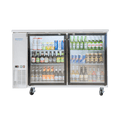EBB-2G-SS-HC Enhanced 27" Back Bar Cooler, 2 Glass Doors-Enhanced Refrigeration