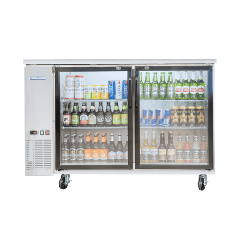 EBB-2G-SS-HC Enhanced 27" Back Bar Cooler, 2 Glass Doors-Enhanced Refrigeration
