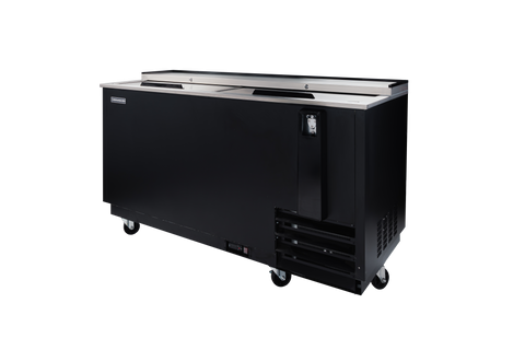 Enhanced Refrigeration EBC-65-HC Enhanced Bottle Cooler Refrigerator, 65" Wide, Black, 2-Slide Top Doors