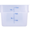 ESC12T Cresco Resco Food Storage Container, 12 Qt., Square, Translucent-Enhanced Smallwares