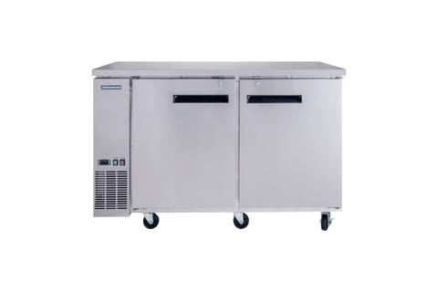 Enhanced Refrigeration EBB-24-60FSS-HC 60" x 24" Back Bar Cooler with Stainless Steel Exterior, 2 Solid Doors