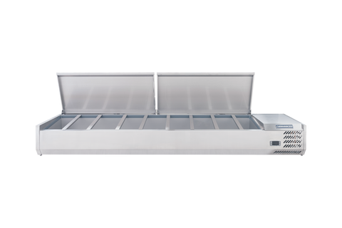 Enhanced Refrigeration CTSP-78-15-HC 78" W x 15" D Refrigerated Countertop Sandwich/Toppings Prep Station