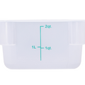 ESC2T Cresco Resco Food Storage Container, 2 Qt., Square, Translucent-Enhanced Smallwares