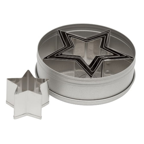 Ateco 7805 Plain Edge Star Cookie Cutter Set, 6 Piece