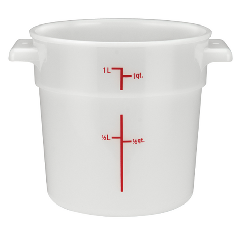ERC1T Enhanced Round food container 1 qt, translucent