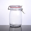 CW-11200F Enhanced 42 Oz. Glass Storage Jar with Lock Seal - EA-Enhanced Glassware