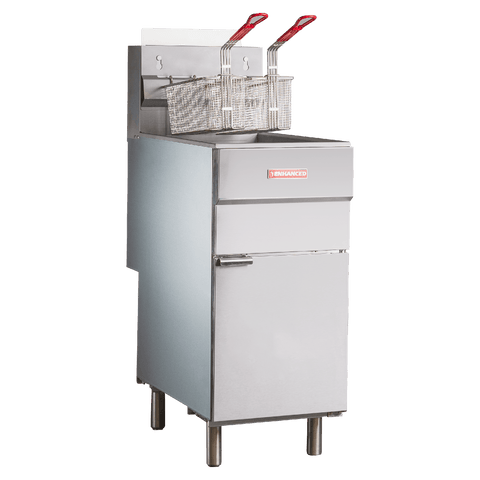 Enhanced Gas Equipment EGF-120-P Enhanced 45-50 lb Propane Gas Deep Fryer, 120,000 BTU