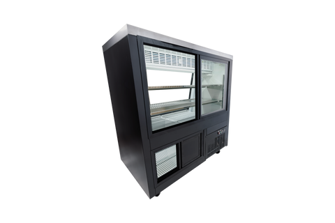 Enhanced Refrigeration EDDDC-50-HC Deli Case Double Duty 50" Black Refrigerated Display Case
