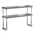 E-OSDA-1448 OSD-1448 Enhanced Double over shelf, adjustable, 14"x48\" Stainless Steel-Enhanced Stainless Steel