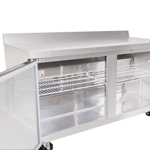 6" Worktop Refrigerator, two solid doors-Enhanced Refrigeration