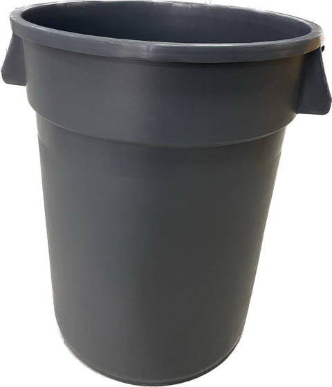 Enhanced SS & Equipment 10GR Cresco Resco 10-Gallon Grey Round Trash Can