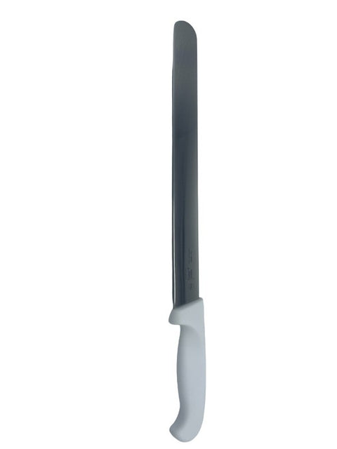 Cresco Resco KWSLICE12S 12" Smooth Slicing Knife with White Handle
