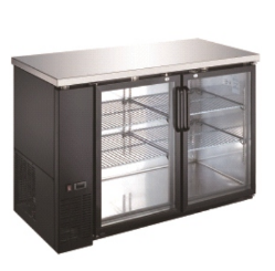 EBB-2G-HC Back Bar cooler 58" Two Glass Doors-Enhanced Refrigeration