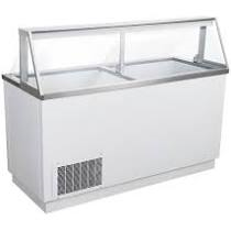Enhanced Refrigeration EDC-66-HC 66" White Dipping Cabinet with Sneeze Guard