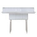 E-S3C101410-12LR-318 Enhanced 10"D x 14"W Sink, 3 Tubs with Right/Left Drainboards-Enhanced SS & Equipment