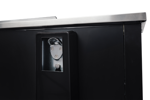 Enhanced Refrigeration EBC-65-HC Enhanced Bottle Cooler Refrigerator, 65" Wide, Black, 2-Slide Top Doors