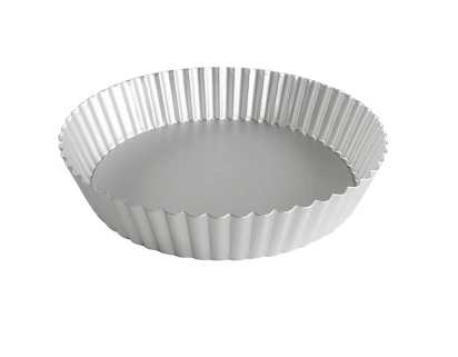 PFT-102 Fat Daddio's Fluted Tart Pan Removable Bottom, 10 in x 2 in