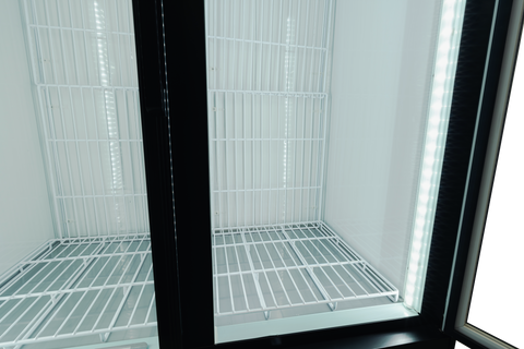 Enhanced Refrigeration EGDM-ICE2-HC 2-Door Glass Ice Merchandiser Freezer, 36 cu. ft., Black