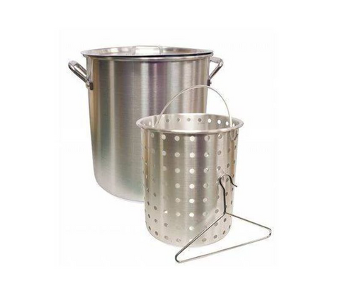 CAMP CHEF DP42 42-Quart Aluminum Stock Pot with Basket and Lid