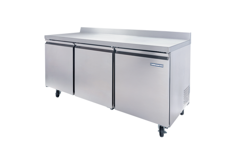 Enhanced Refrigeration EWT-72R-HC 72" Three-Door Worktop Refrigerator