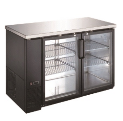 EBB-2G-HC Back Bar cooler 58" Two Glass Doors