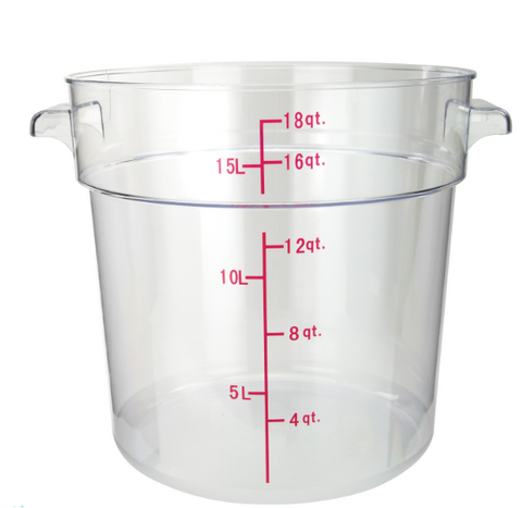 ERC18C Cresco Resco Round Food Container 18 qt, Clear-Enhanced Smallwares