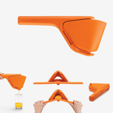 Dreamfarm DFFU3444 Fluicer 11-Inch Fold-Flat Manual Citrus Juicer, Orange
