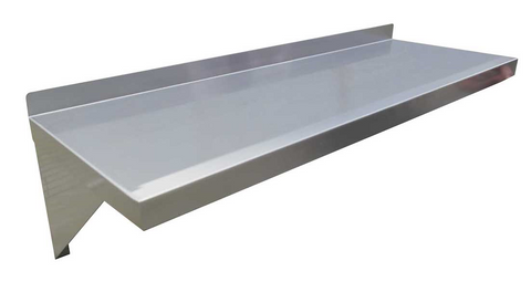 Enhanced SS & Equipment E-WS-1848 Wall Mount Stainless Steel Shelf 18x48x13H with 2 Brackets