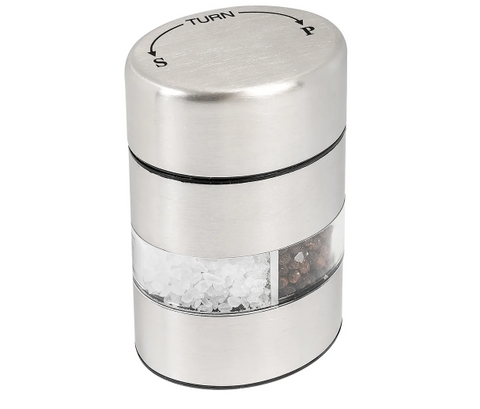 Olde Thompson 5080-00 4" Stainless Steel Salt & Pepper Combo Mill