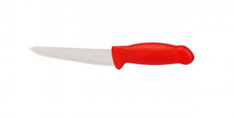 Master Grade HM-02-15 Butchers 6-Inch Boss Boning Knife with Red Handle