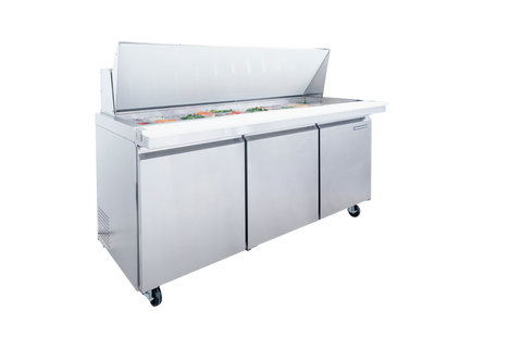 Enhanced Refrigeration ESPM-72-30-HC Enhanced 72" Mega Top Refrigerated Sandwich/Salad Prep Table