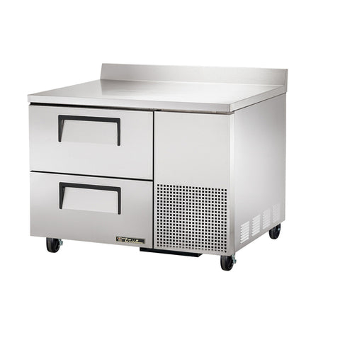 True Manufacturing TWT-44D-2-HC 44 1/2" Worktop Refrigerator with Two Drawers and Backsplash