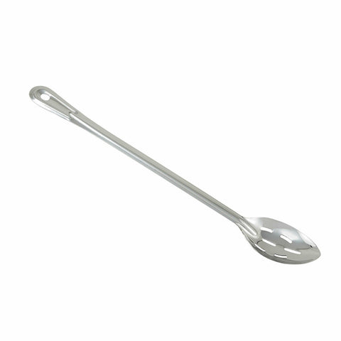 Winco BSST-18 18" Heavy-Duty Slotted Stainless Steel Basting Spoon